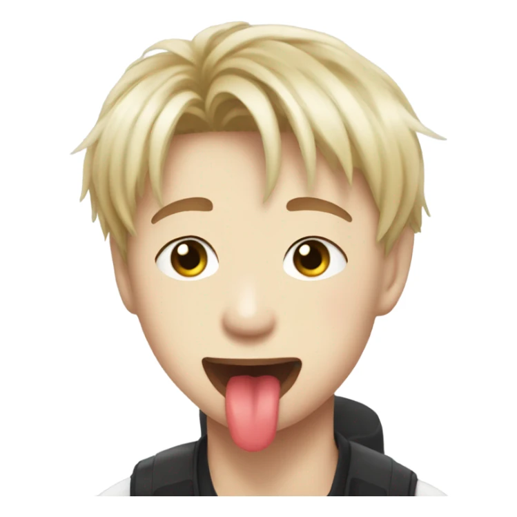 Bang Chan with tongue out sticker