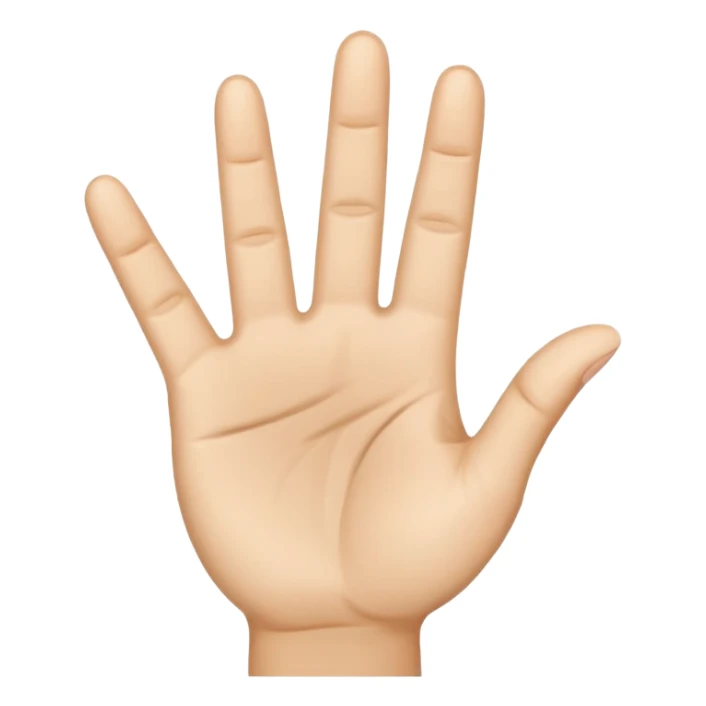 The ok hand emoji but with the 2 fingers spread apart sticker