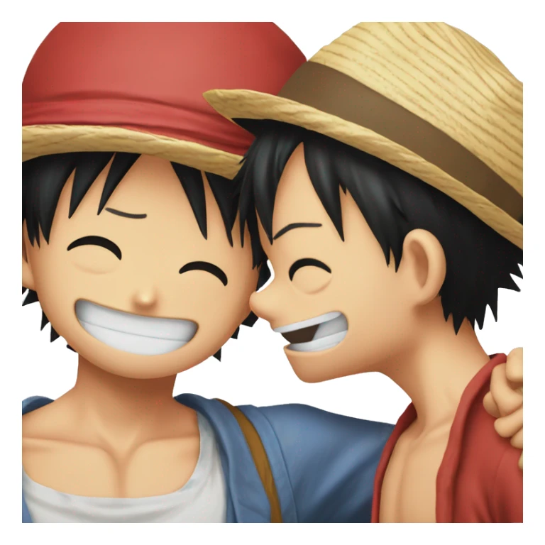 Monkey D. Luffy and his brother ace hugging each other and crying  sticker
