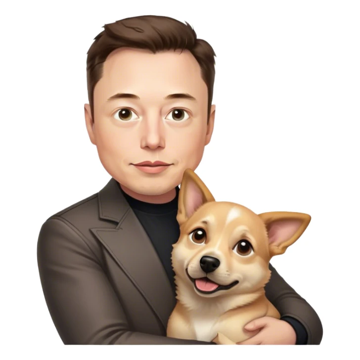 elon musk WITH DOG sticker