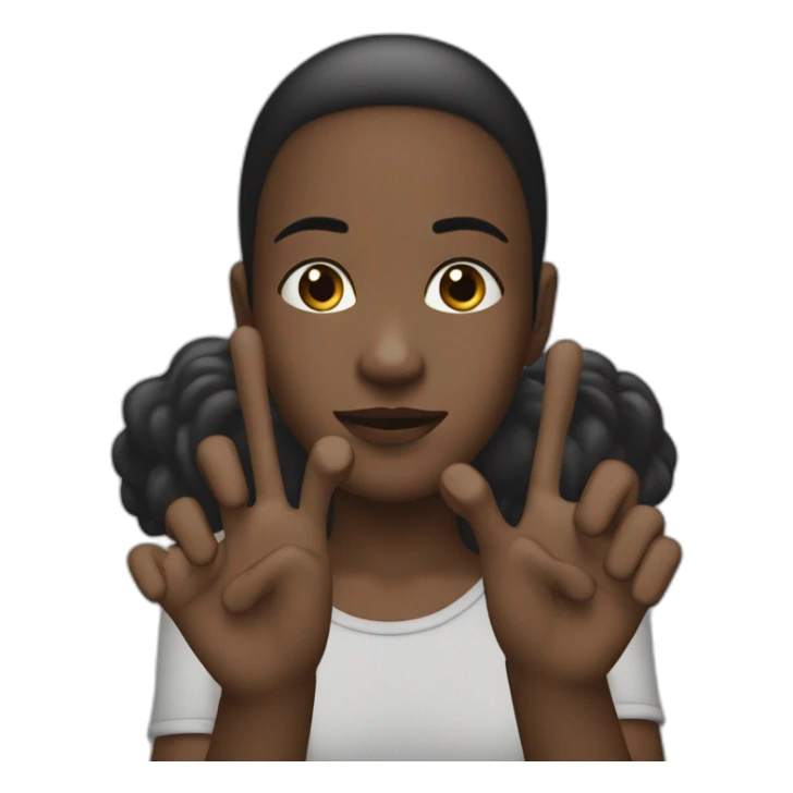 Personne noire choquée avec les mains derrière la tête sticker