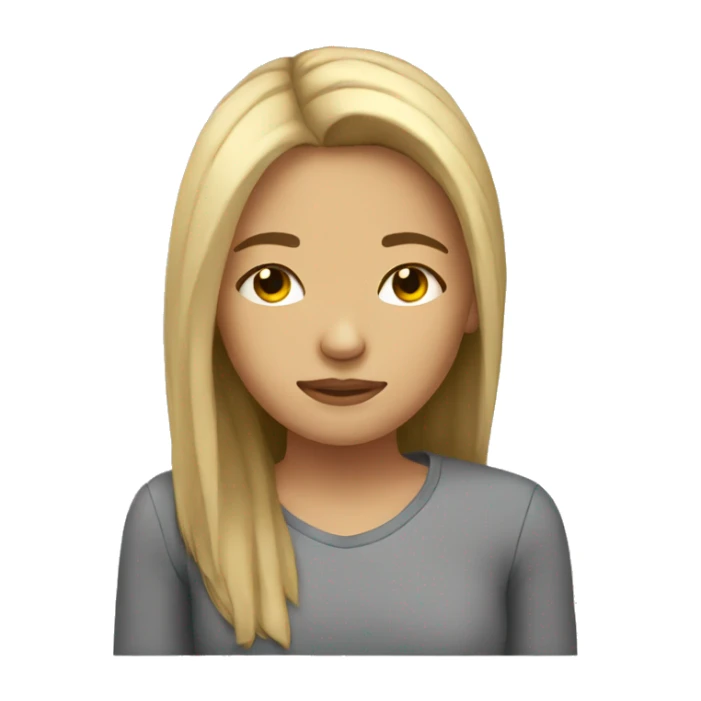 Pretty Teenage girl with straight hair sleeping  sticker