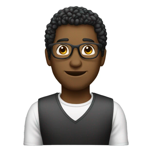 Homem branco, cabelos pretos, olhos pretos, usando óculos escuro sticker