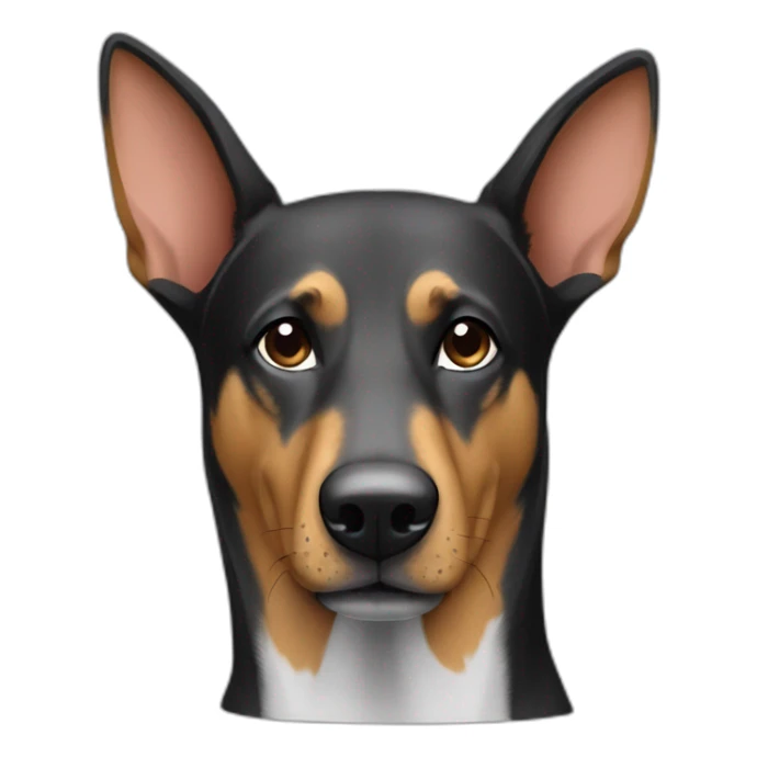 coonhound and German shepherd mix dog profile sticker