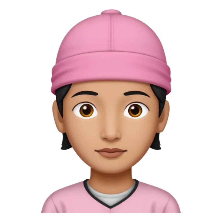 Dhaka topi emoji nepali people wear in head in rectangular size pink color  sticker