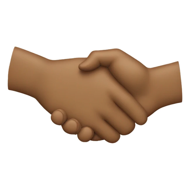 Create a hand shake emoji where the hands aren't touching  sticker