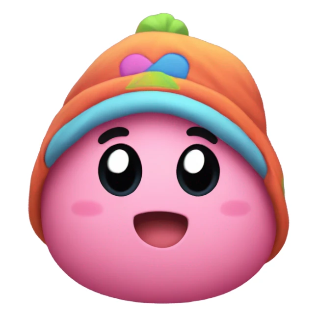 Kirby wearing hoodie sticker