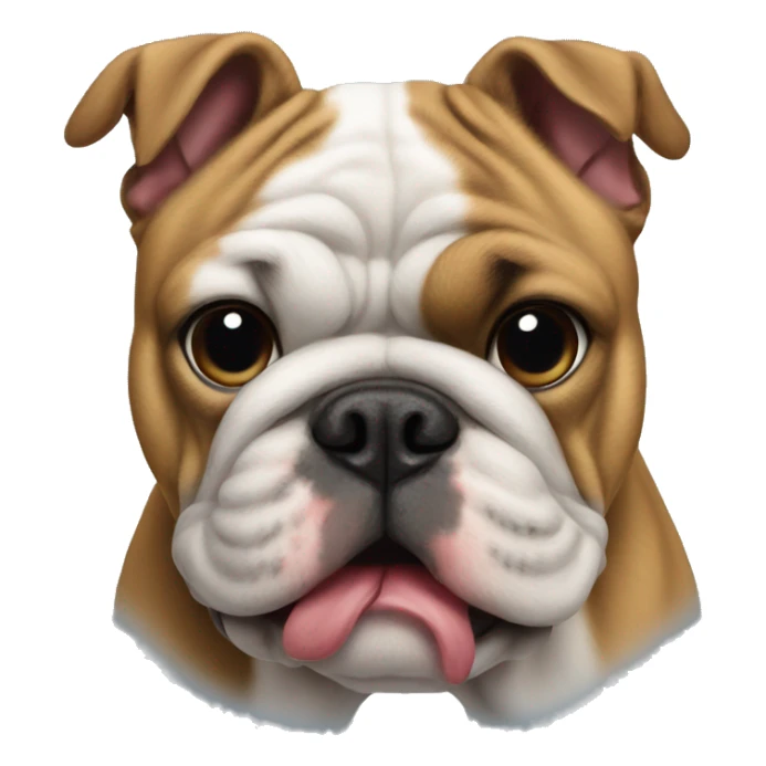 bulldog and france flag sticker