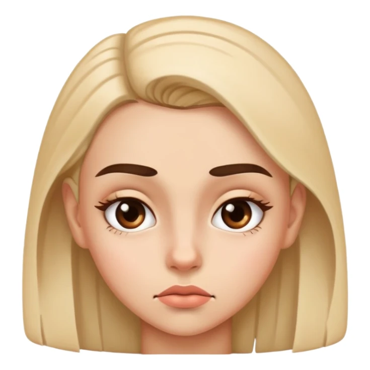 girl raising her eyebrow  sticker