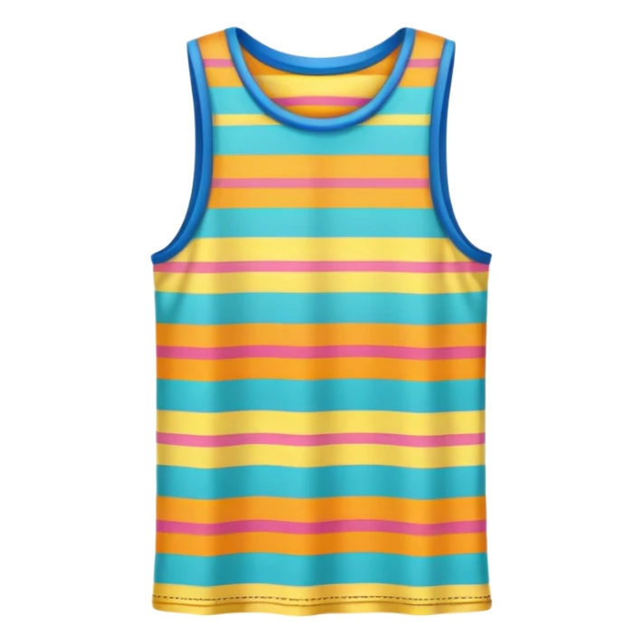 colorful patterned sleeveless t-shirt sticker