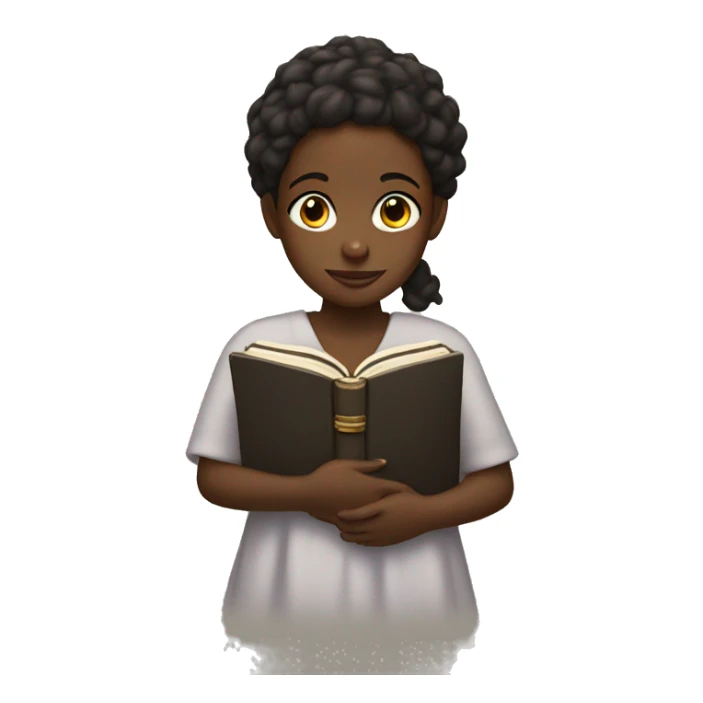 Black girl holding a bible sticker