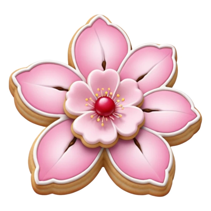 Cherry blossom shaped cookies sticker