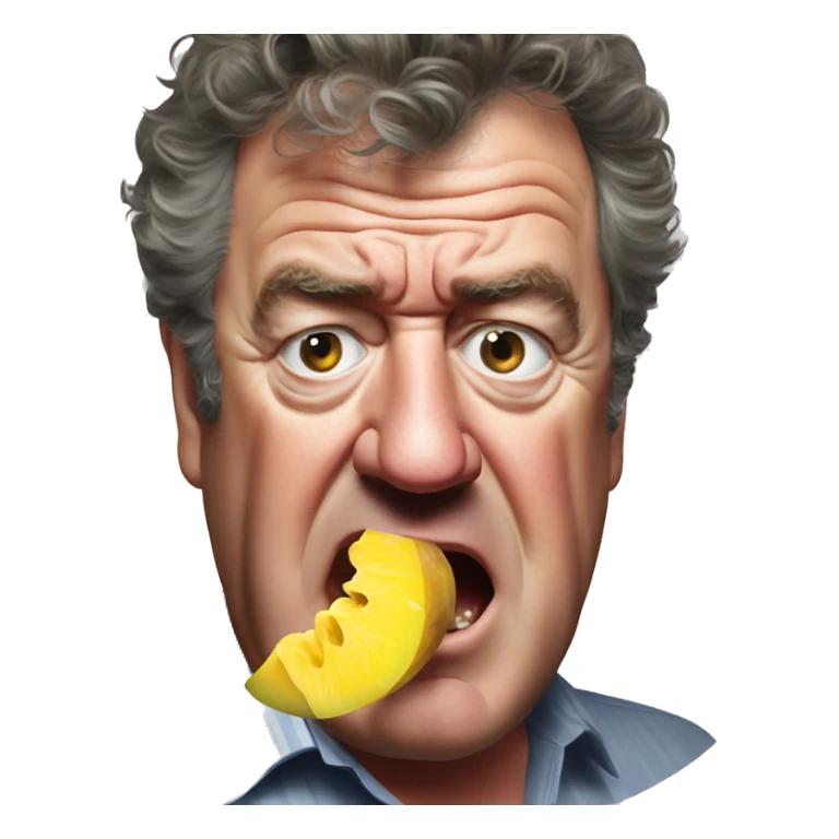 Jeremy Clarkson is eating pinaple sticker