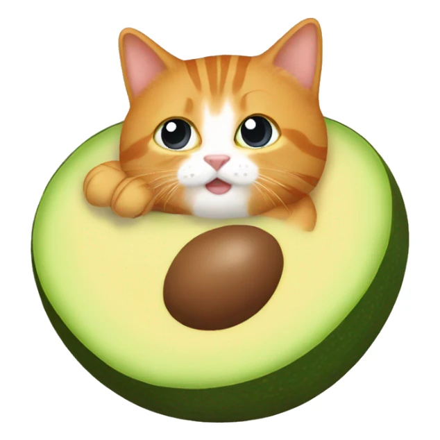 a cute ginger cat in an avocado onesie sticker