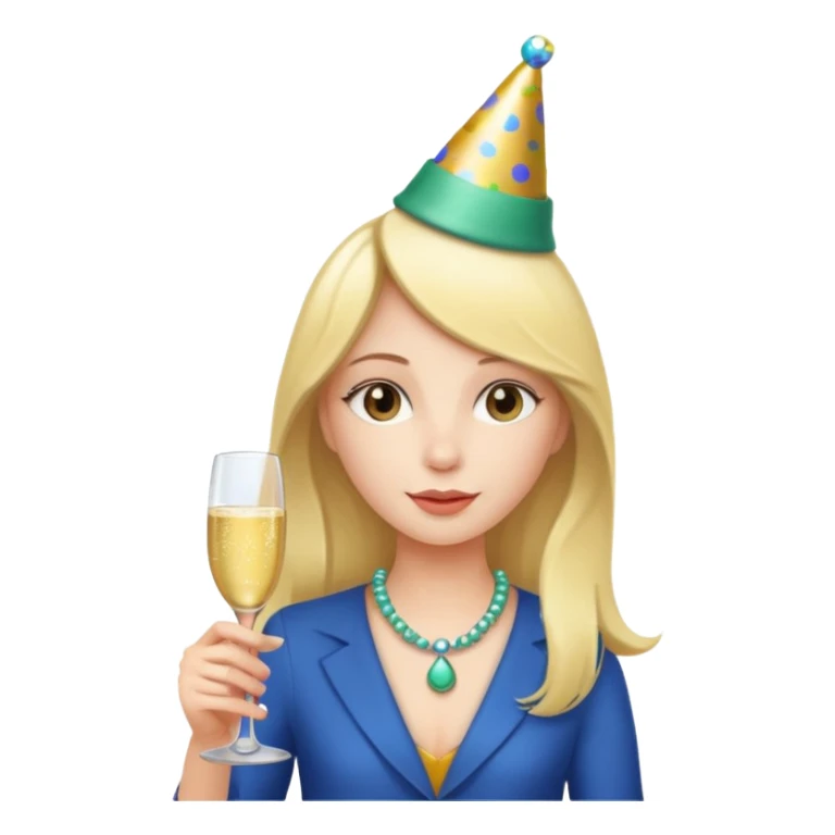 girl with Champagne bottle sticker