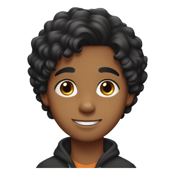 Moroccan boy, straight short hair with Bernese mountain dog sticker