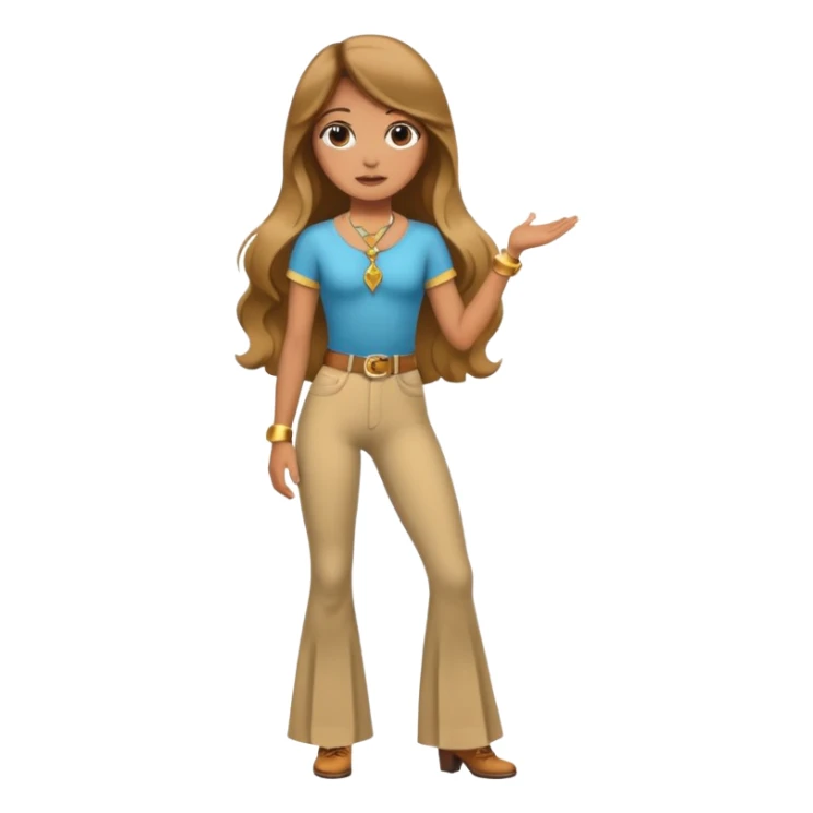 Retro 70s Girl sticker