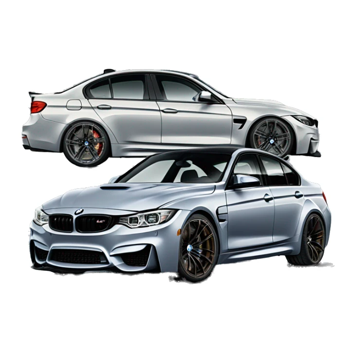 bmw m3 f80 grey with plate LJ S55 sticker