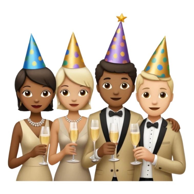 Beige Cheers with  Champagne sticker