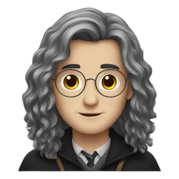 Harry Potter with long hair sticker