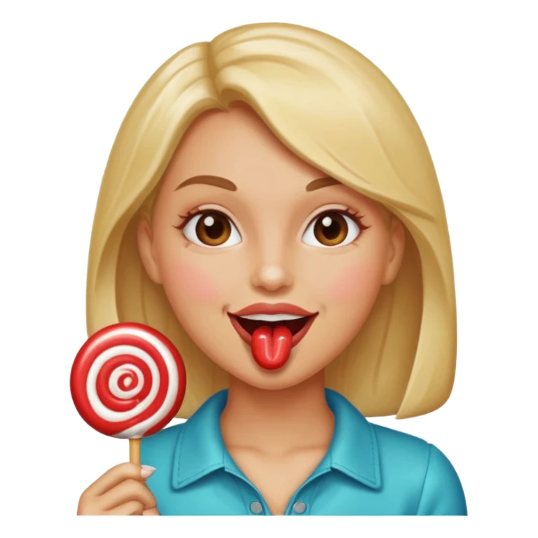 this woman licking a lollipop  sticker