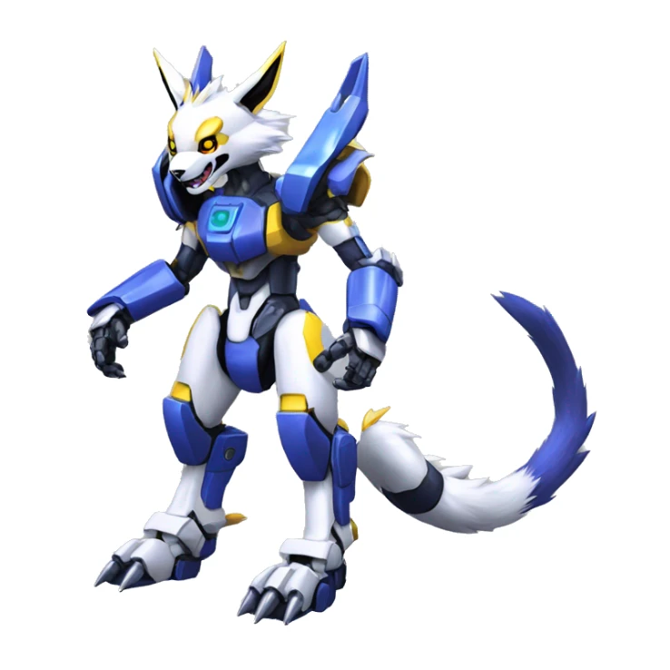 WereGarurumon-Renamon-Medabot-Mecha full body sticker