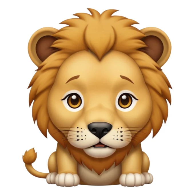 Lion lurking behind loud little dog sticker