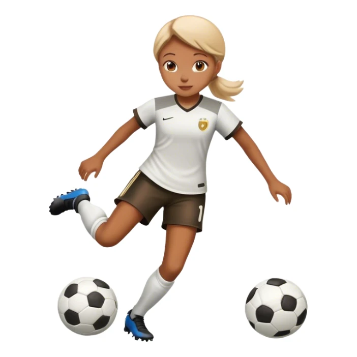 Girl number 11 playing soccer sticker