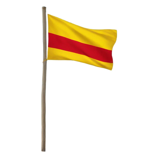 Red and yellow surf lifesaving flag sticker