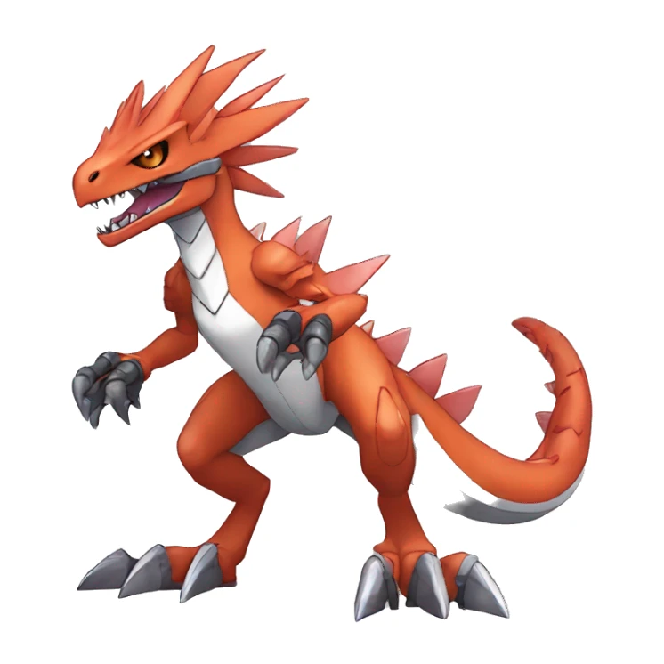  Cool Edgy Digimon-Fakemon-Guilmon-Velociraptor-Dragon-Mecha full body sticker