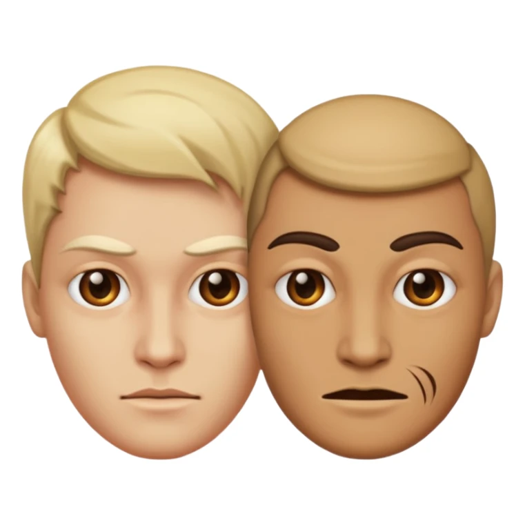 duas caras em um mesmo corpo uma boa e uma má sticker