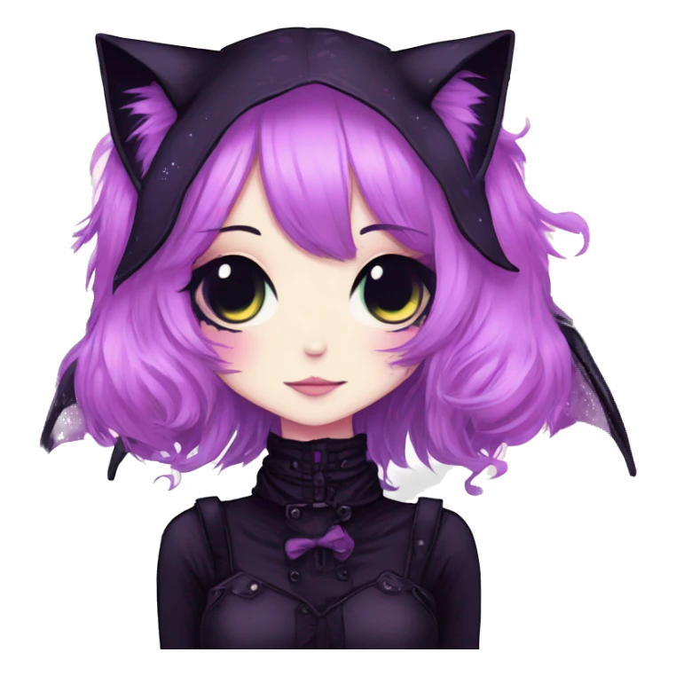 Gorgeous Cute Gothic Edgy Nebula Gradient Beautiful Anime Emo CatLady sticker