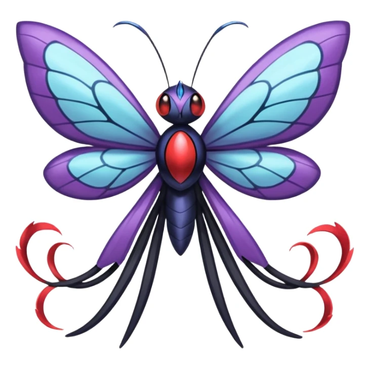 Butterfree-Yveltal-Nargacuga-Genesect-Lunala-Vikavolt-fusion sticker