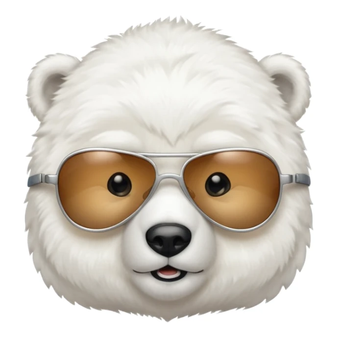 baby Polar bear with sun glasses sticker
