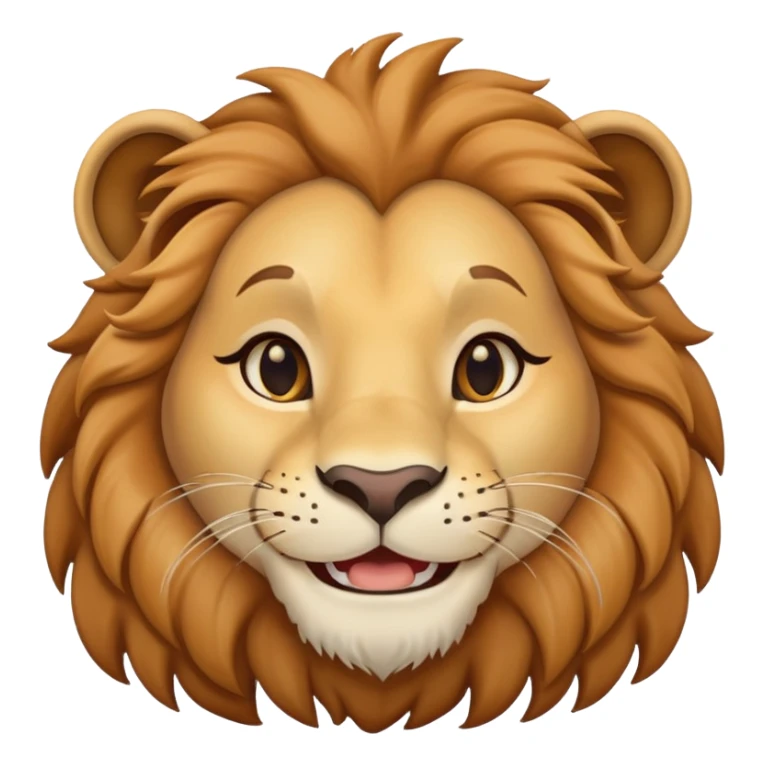 neutral headshot of a friendly anthropomorphised female lion sticker