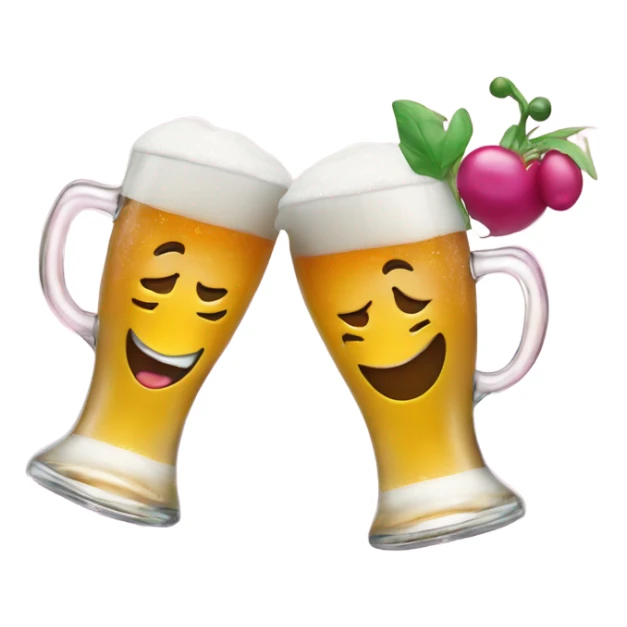 Cosmo and Wanda cheers-ing with beer sticker