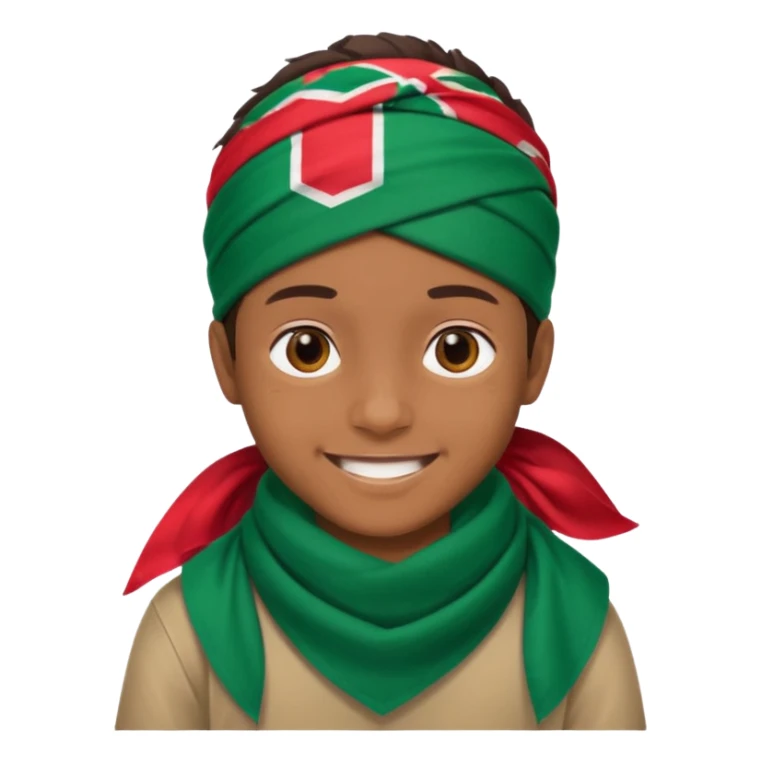 A Boy With a Bangladesh flag Bandana sticker