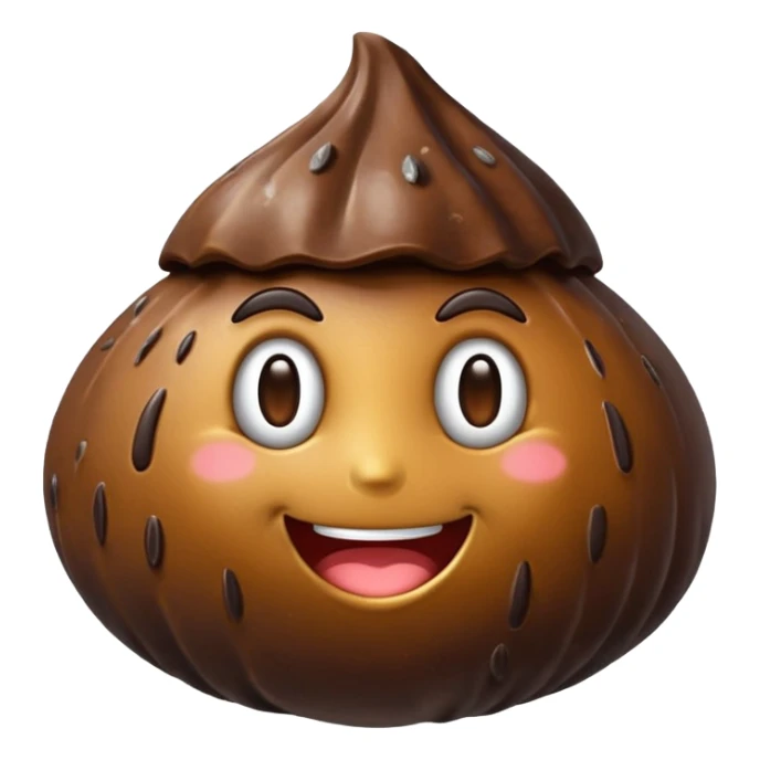 emoji représentant un caca avec des éléments d'argent incrustés sticker