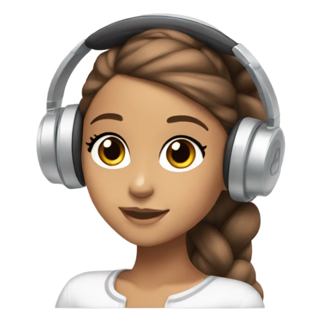 Ariana grande wearing headphones  sticker