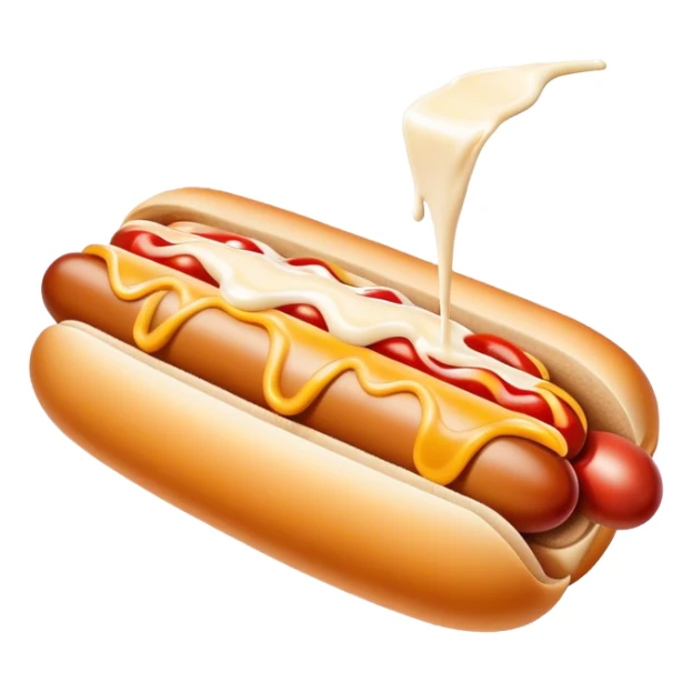 Hotdog with milk on it sticker