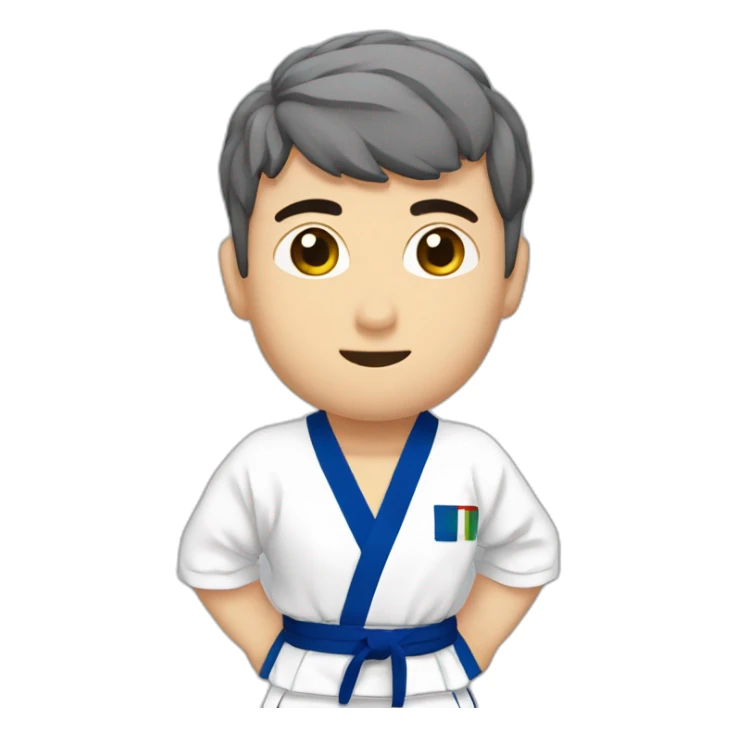 Atleta de judo haciendo osoto-gari sticker