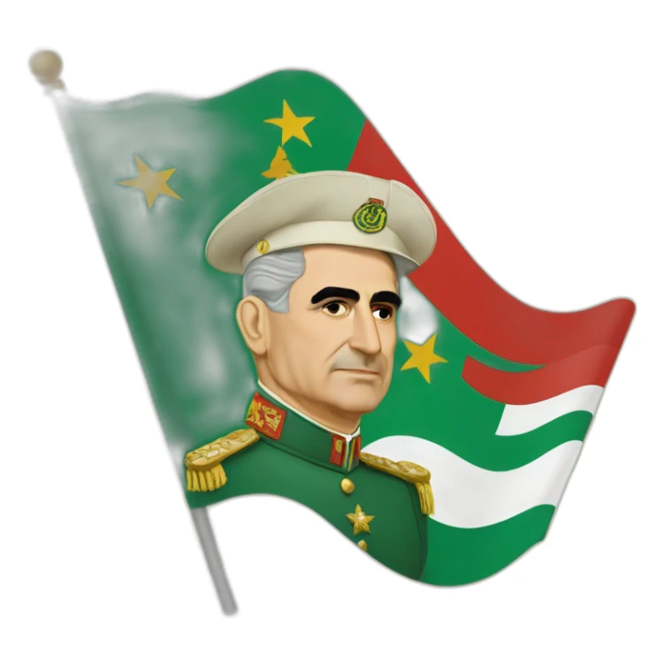 Mohammad reza shah pahlavi flag sticker