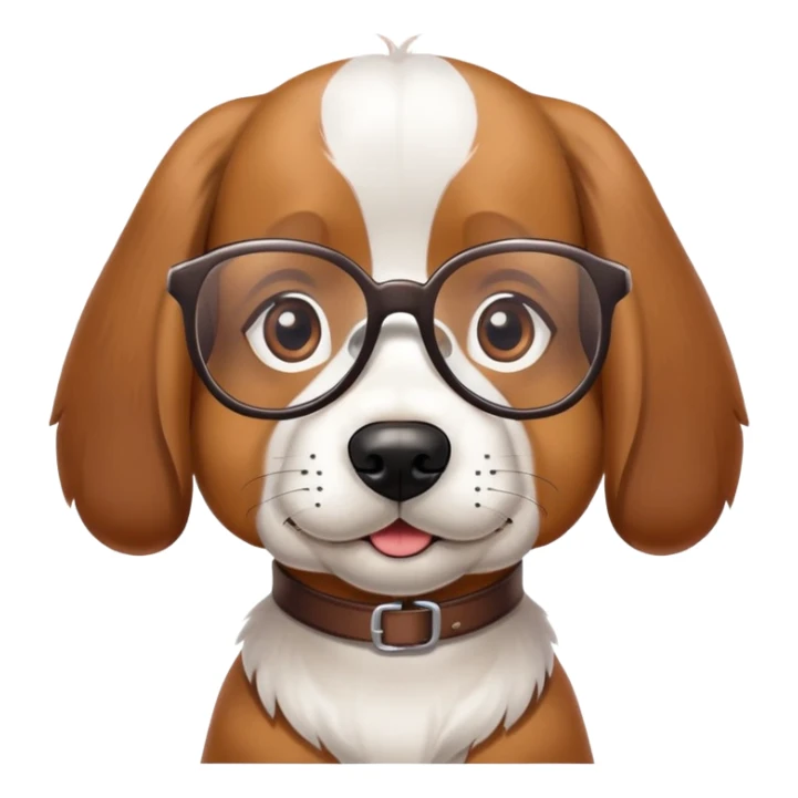 Doshound dog with glasses sticker