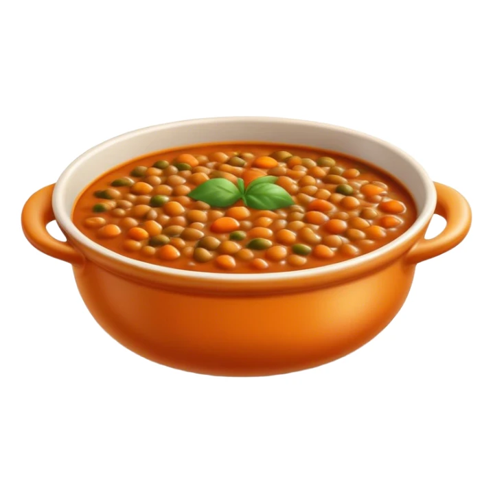 Cinematic Realistic Dal Dish Emoji, featuring a hearty lentil stew with aromatic spices rendered with lifelike textures and warm, comforting lighting. sticker