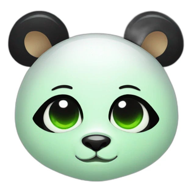 Green-eyed panda girl is sleeping sticker