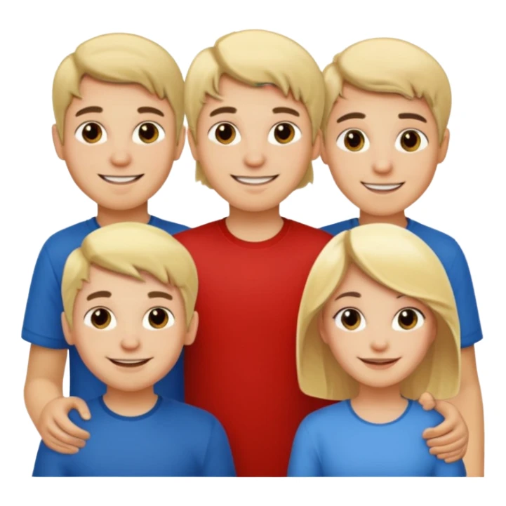 2 italian boys with 1 blonde girl in middle sticker