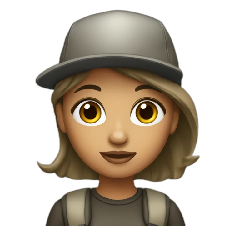 girl blogger with cap sticker