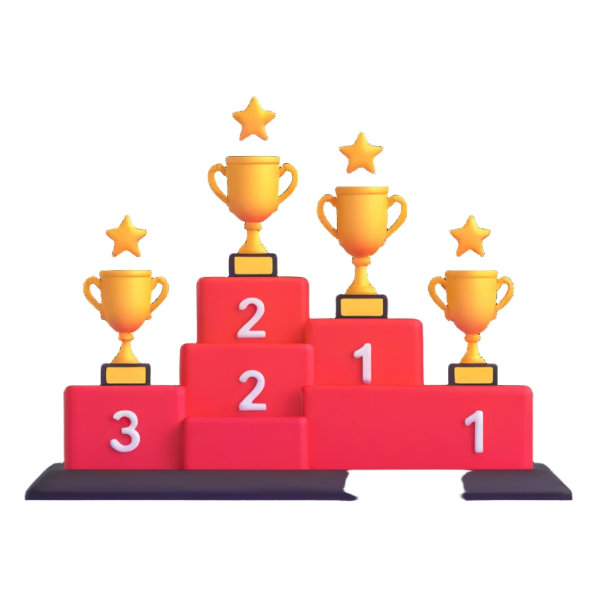 racing victory podium with three places for winners sticker