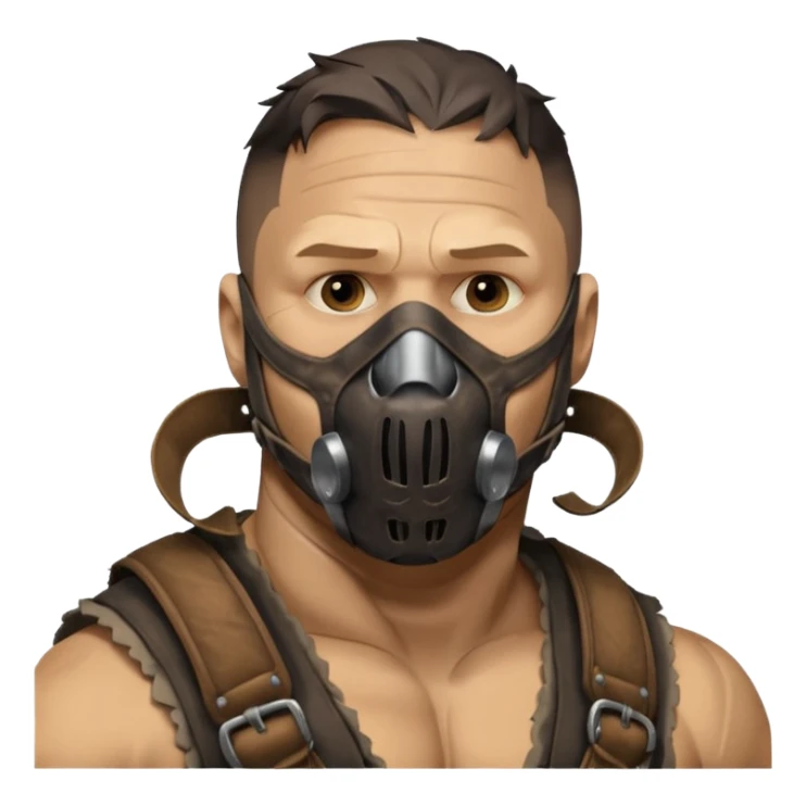 tom hardys bane from batman the dark knight, as mask that only covers his mouth sticker