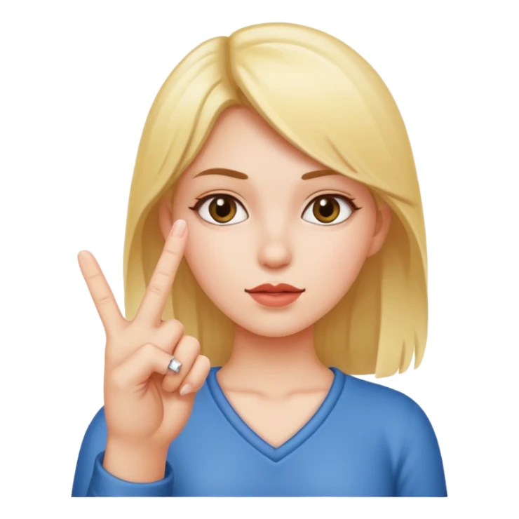 Girl sticking the middle finger up sticker